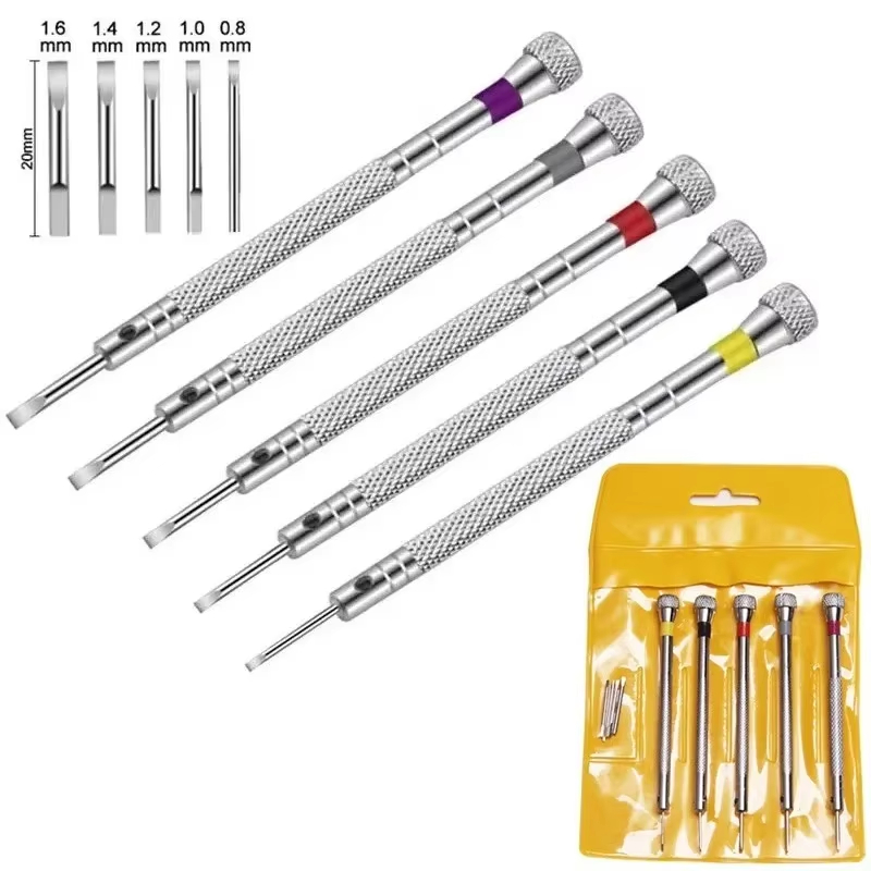Spring Bar Tool Set - 5 Buah/Set Set Obeng Baja 0.8-1.6Mm